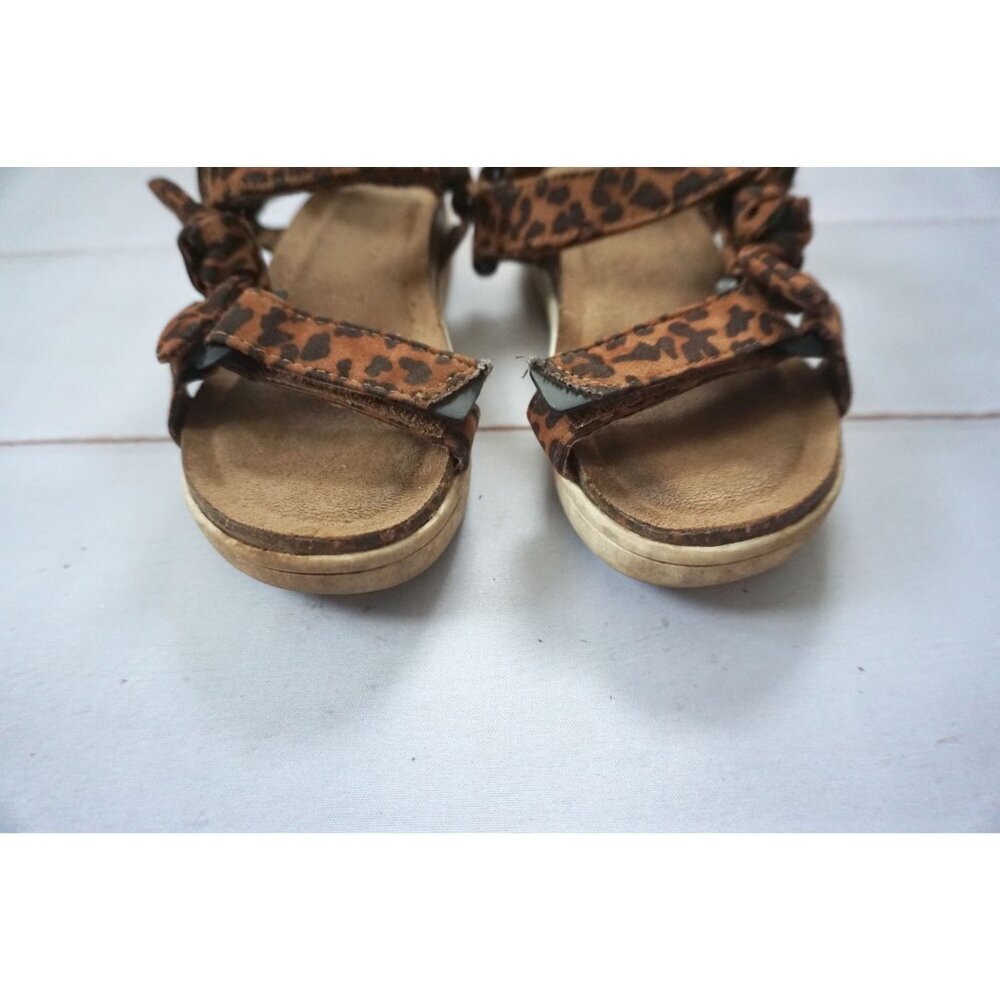 Wonder Nation Girls Bow Flatform Sandals, Lepoard - Size 13 - Picture 5 of 7